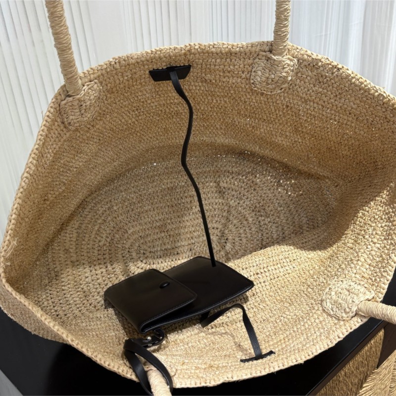 수제 천연 라피아 토트백과 양가죽 파우치, 여름 해변  - Women'S Raffia Bags 리뷰 및 가격