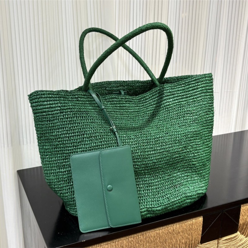 수제 천연 라피아 토트백과 양가죽 파우치, 여름 해변  - Women'S Raffia Bags 리뷰 및 가격