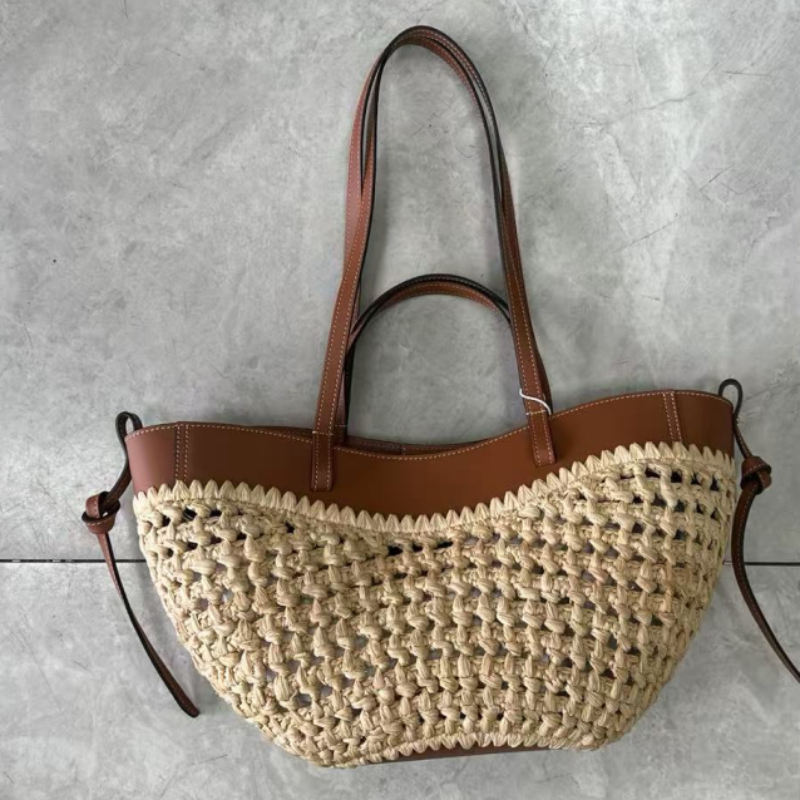 브랜드 중공 짠 비치 가방 틈새 패션 어깨 겨드랑이 가 - Women'S Raffia Bags 리뷰 및 가격