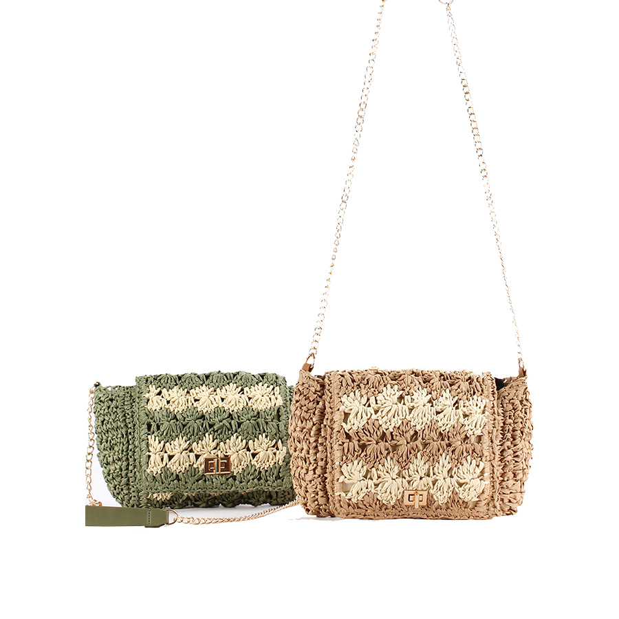 여성용 밀짚 크로스백, 여름 패치워크 숄더백, 라피아  - Women'S Raffia Bags 리뷰 및 가격
