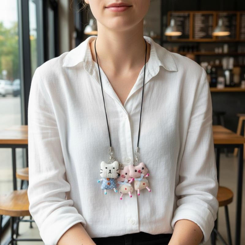 귀여운 개구리 돼지 고양이 펜던트 키체인 여성용 심플  - Women'S Young Bags 리뷰 및 가격